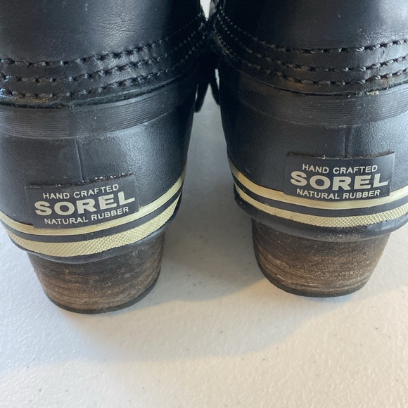 Sorel Conquest Carly Waterproof Suede & Leather Lace-Up Boots Black Size 6 - Picture 12 of 14
